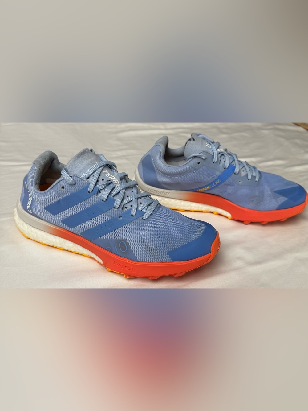 Adidas Terrex Speed Ultra Trail Running Shoes Womens 6.5 Blue Orange Boost